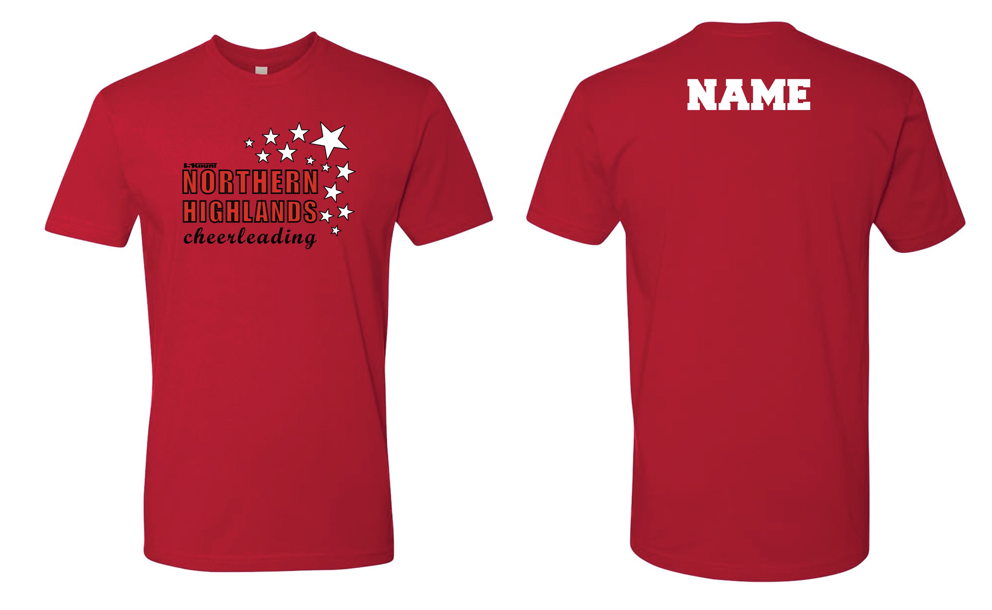 Highlands Cheer Cotton Crew Tee Design 2 - Red - 5KounT2018