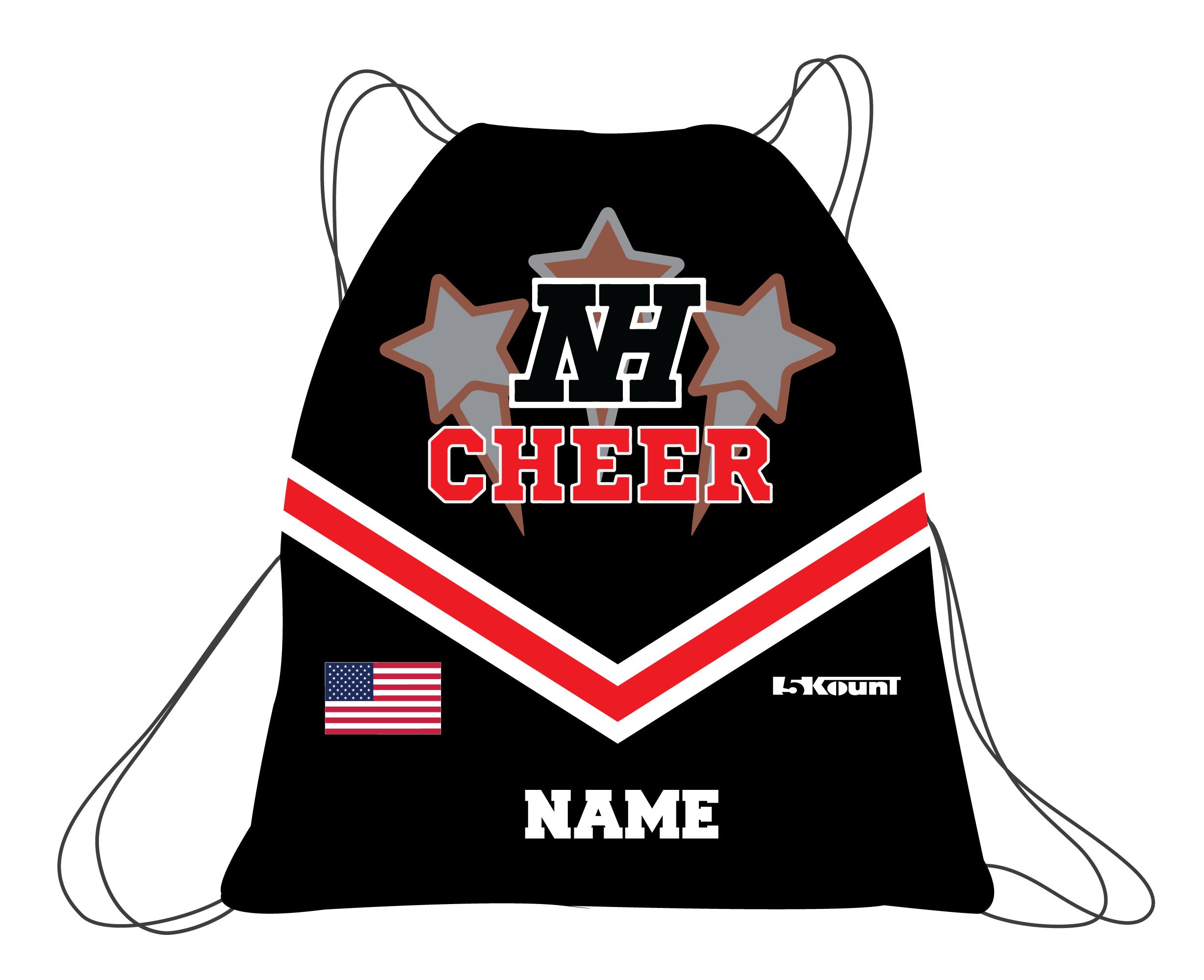 Highlands Cheer Sublimated Drawstring Bag - 5KounT2018