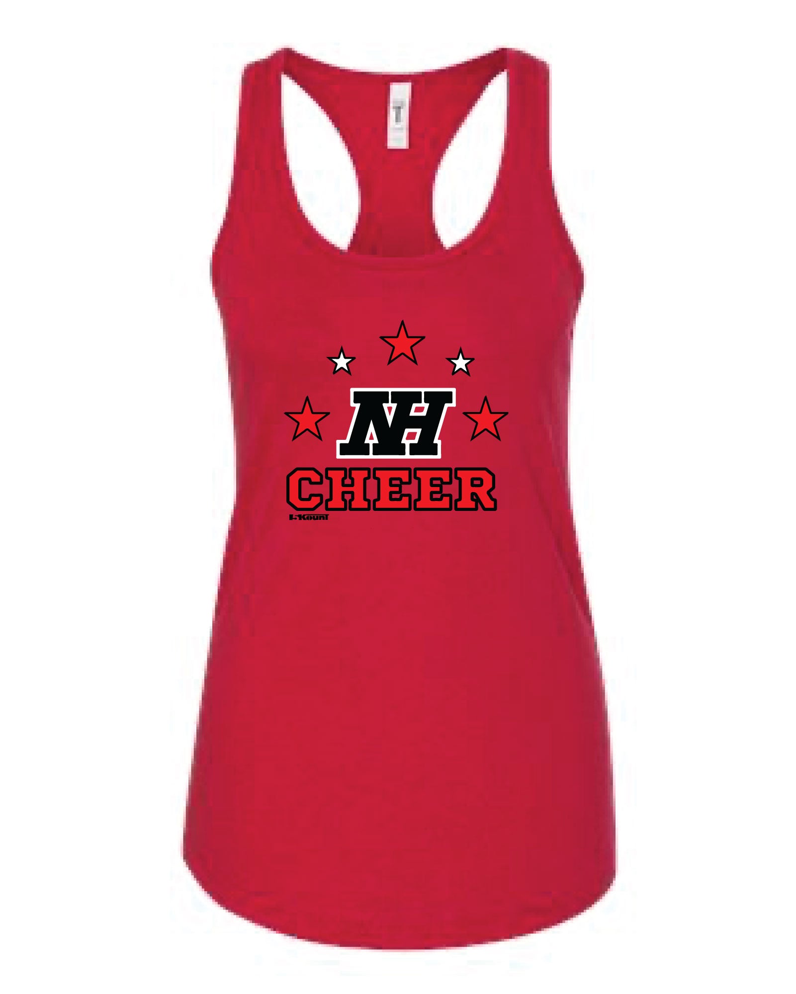 Highlands Cheer Ladies' Cotton Tank Top Design 1 - Red - 5KounT2018