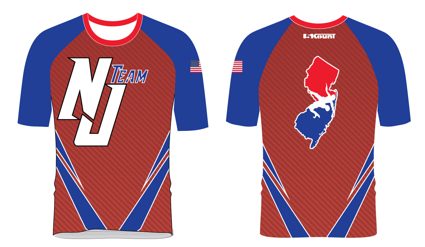 NJ Wrestling Team Sublimated Fight Shirt - 5KounT2018
