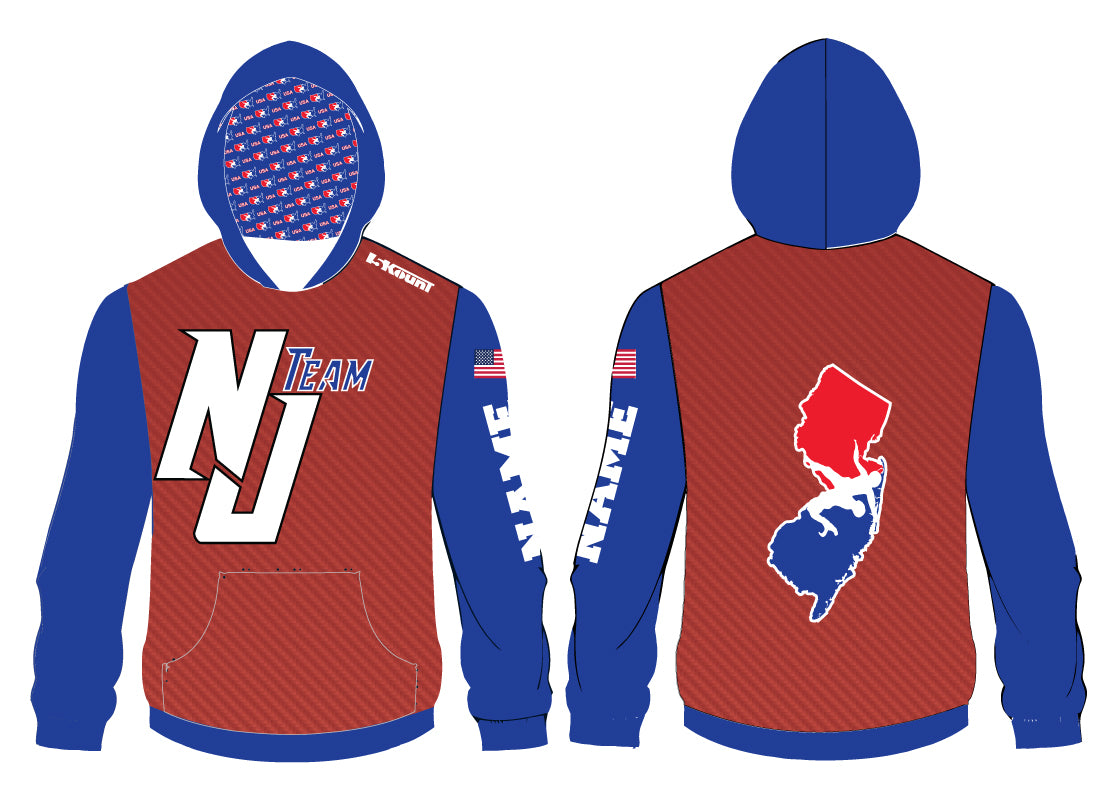 NJ Wrestling Team Sublimated Hoodie - 5KounT2018