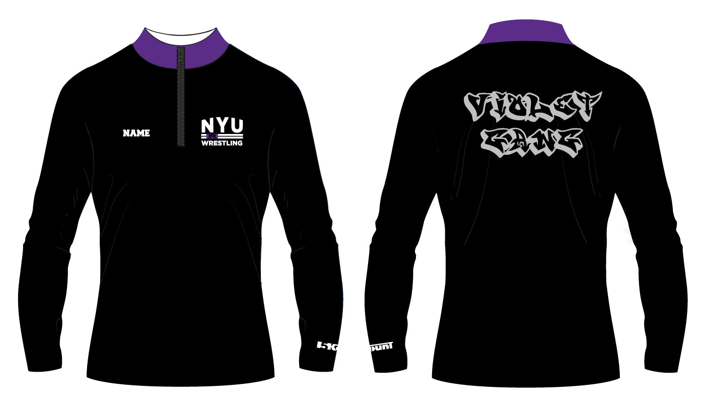 NYU Wrestling Sublimated Quarter Zip Collegiate/Violet Gang - 5KounT