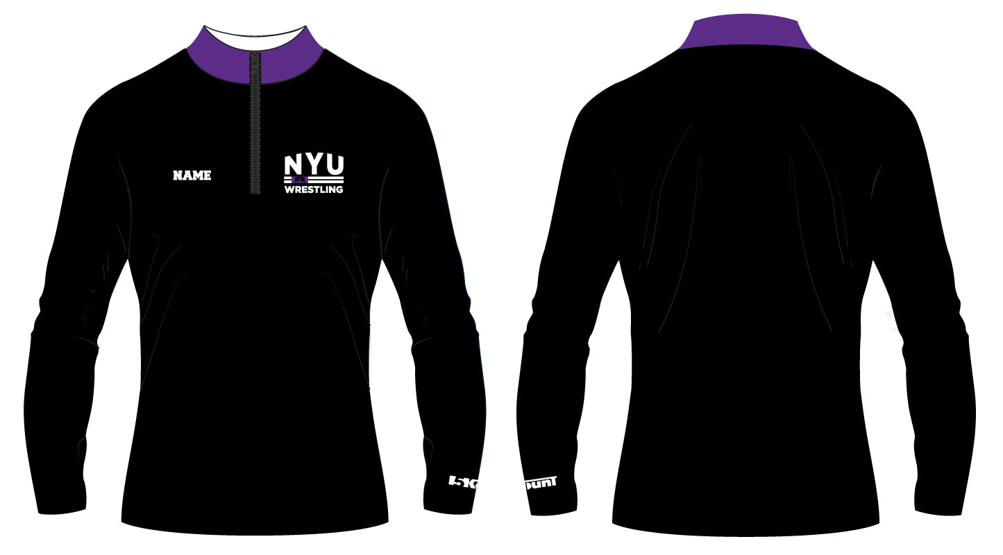 NYU Wrestling Sublimated Quarter Zip Collegiate/Violet Gang - 5KounT