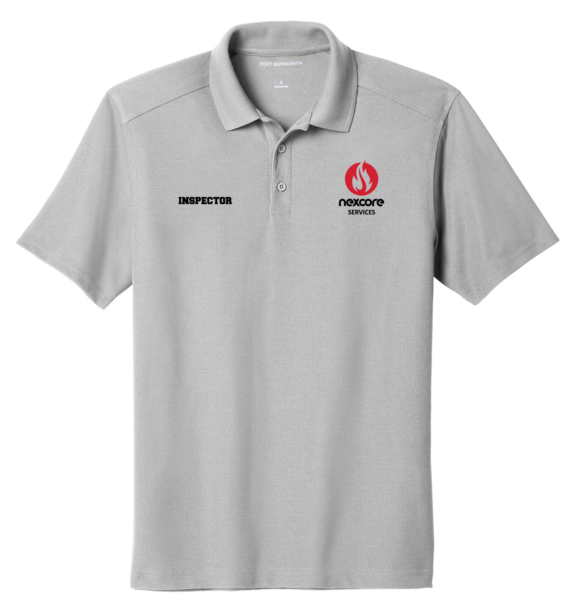 Nexcore Services Performance Pique Polo - Grey - 5KounT2018