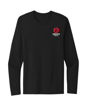 Nexcore Services Cotton Crew Long Sleeve Tee Tall - Black - 5KounT2018