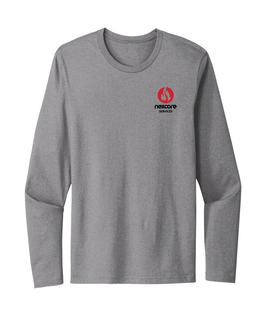 Nexcore Services Cotton Crew Long Sleeve Tee Tall - Gray - 5KounT2018