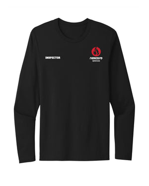 Nexcore Services Cotton Crew Long Sleeve Tee Tall - Black - 5KounT2018