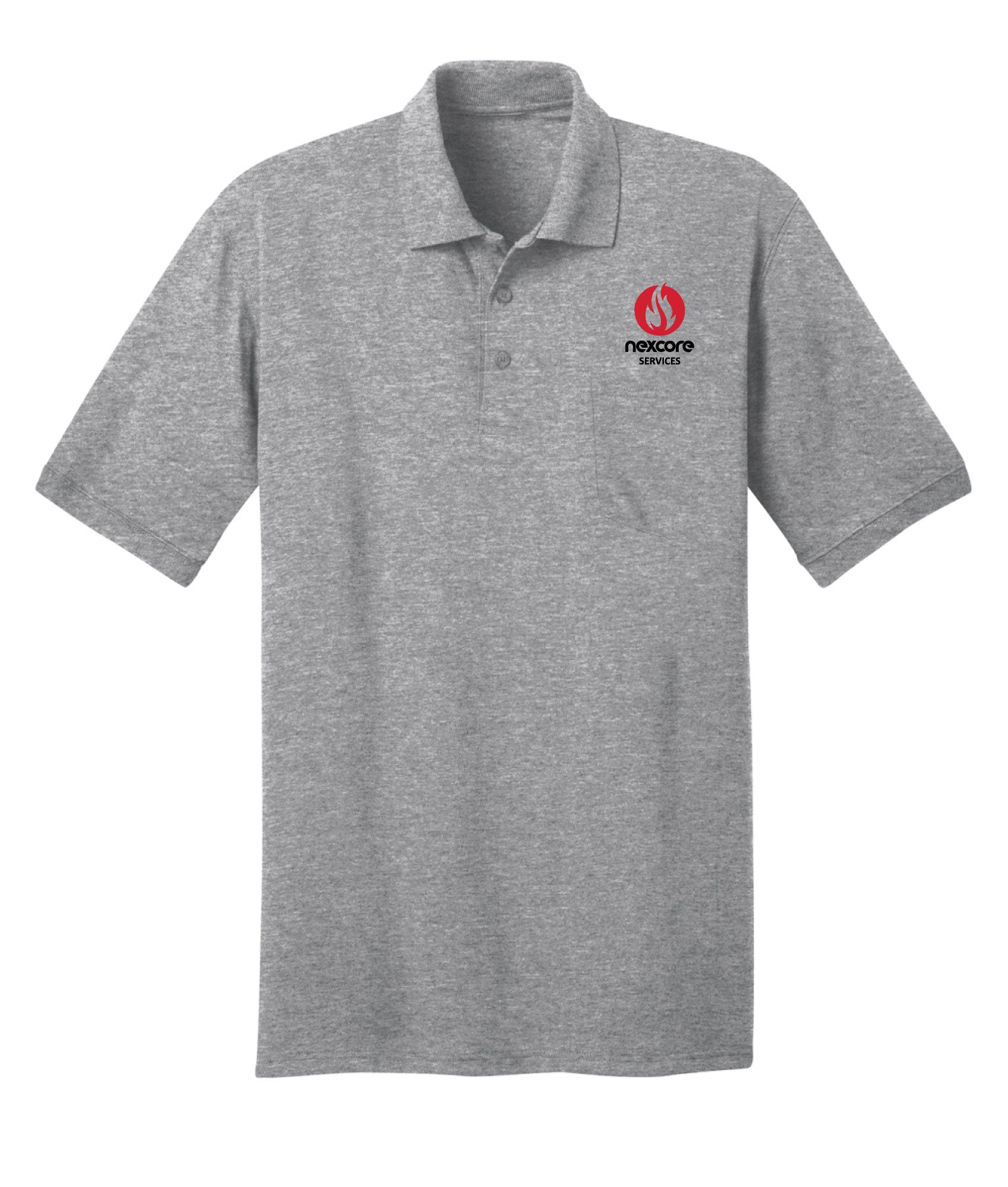 Nexcore Services Knit Pocket Polo - Grey - 5KounT2018