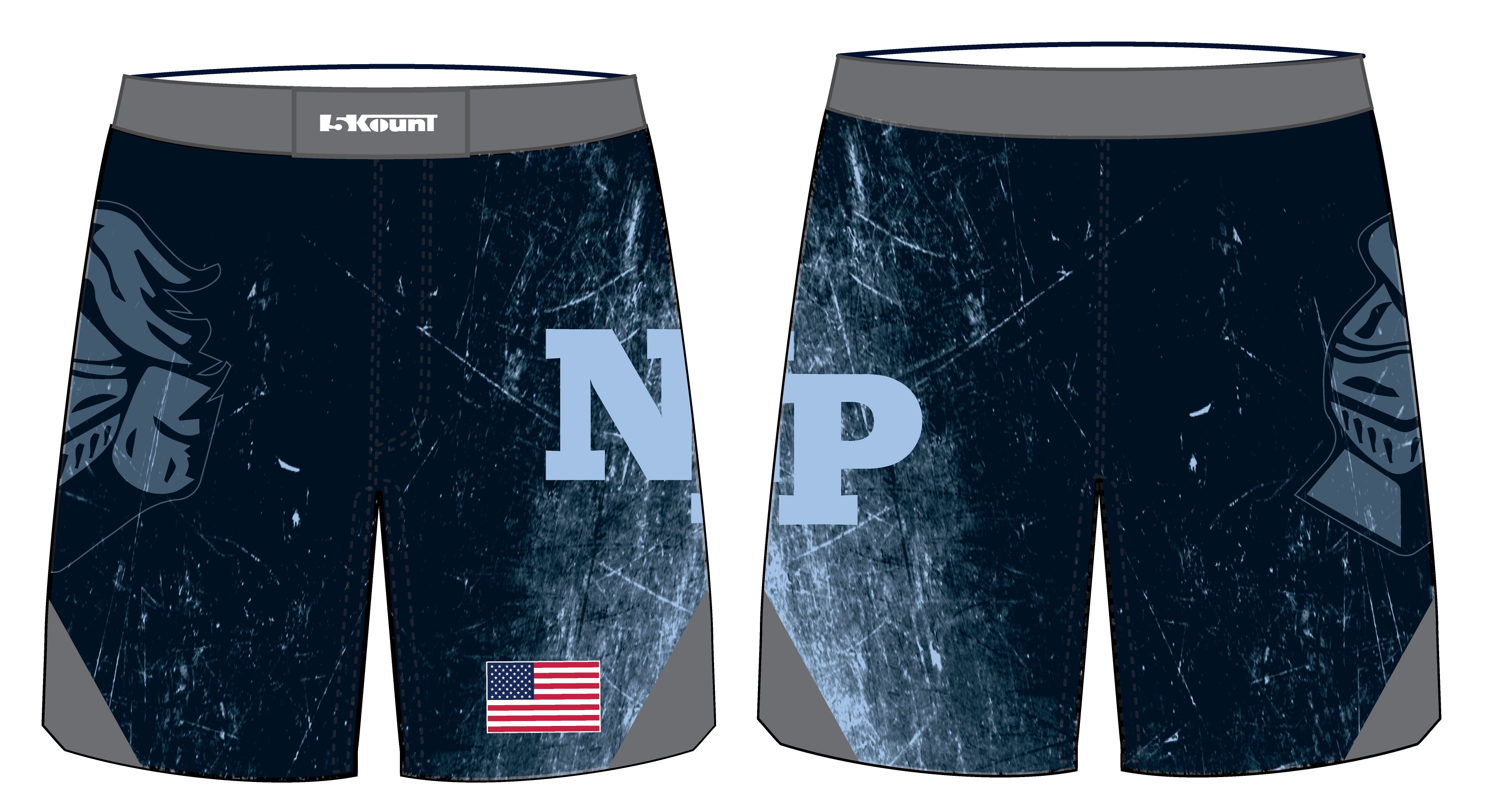 North Penn Wrestling Sublimated Fight Shorts - 5KounT2018