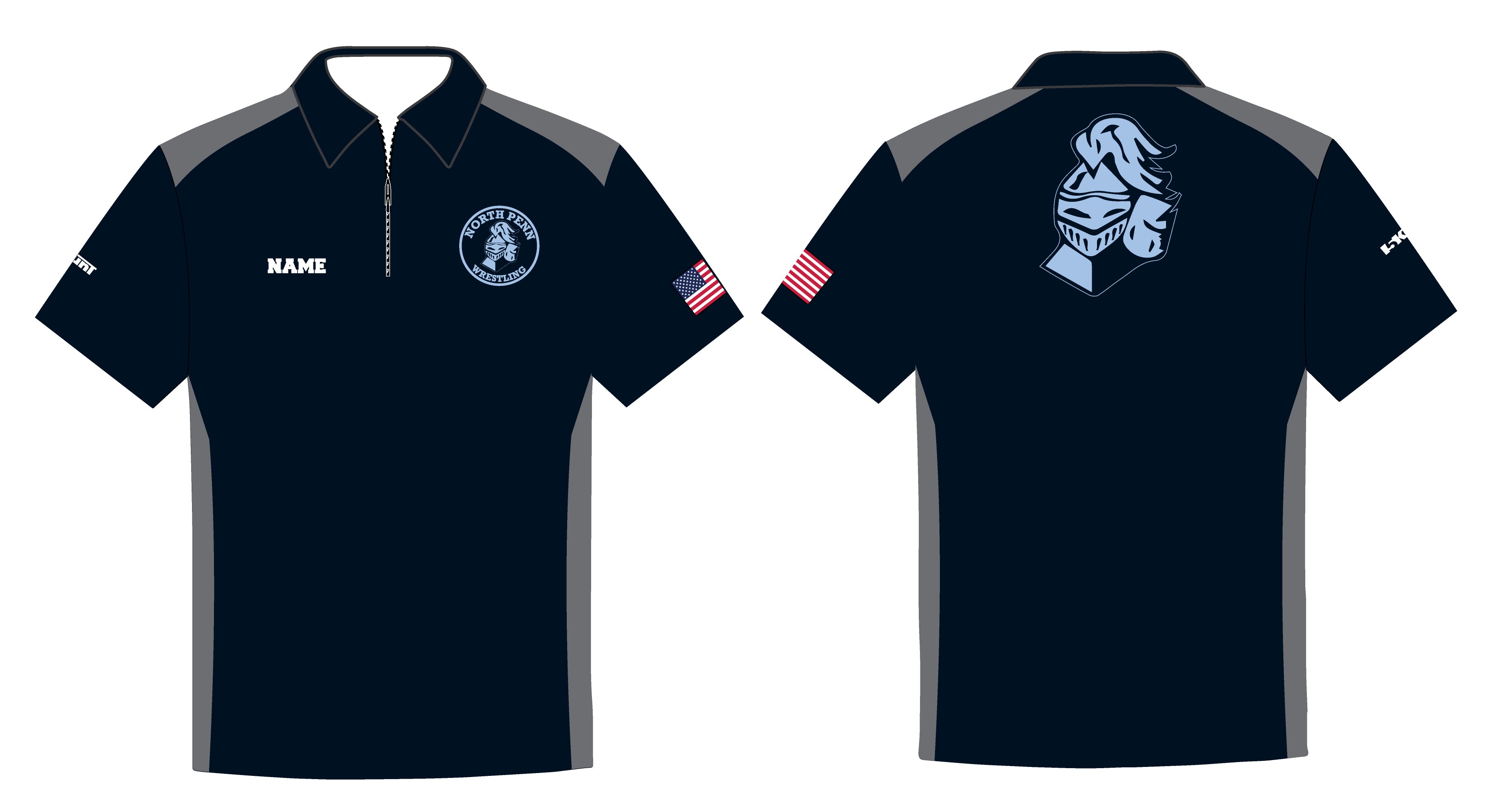 North Penn Wrestling Sublimated Polo - 5KounT2018