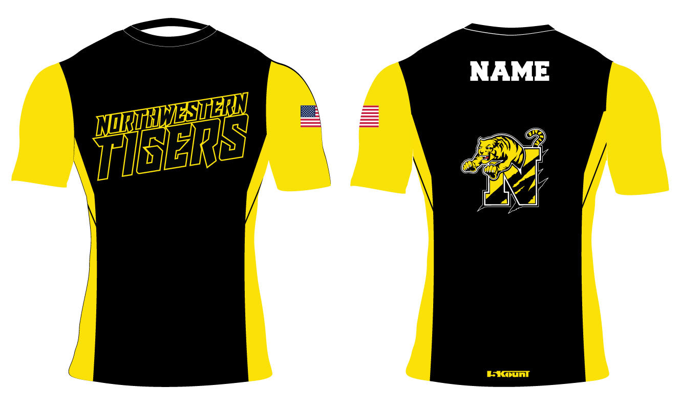 Northwestern Tigers Wrestling Sublimated Compression Shirt - 5KounT2018
