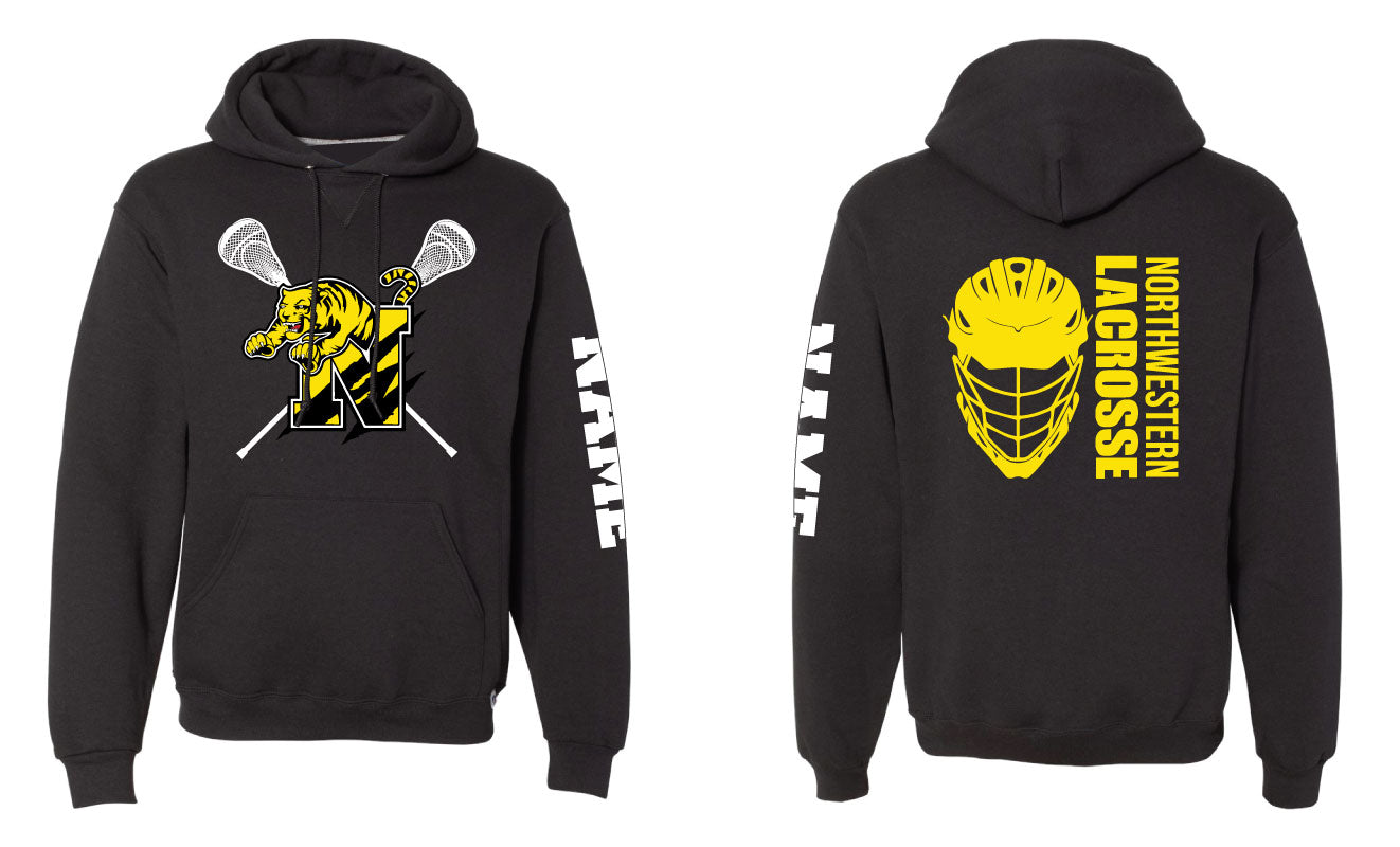Northwestern Lacrosse Russell Athletic Cotton Hoodie Black - 5KounT2018