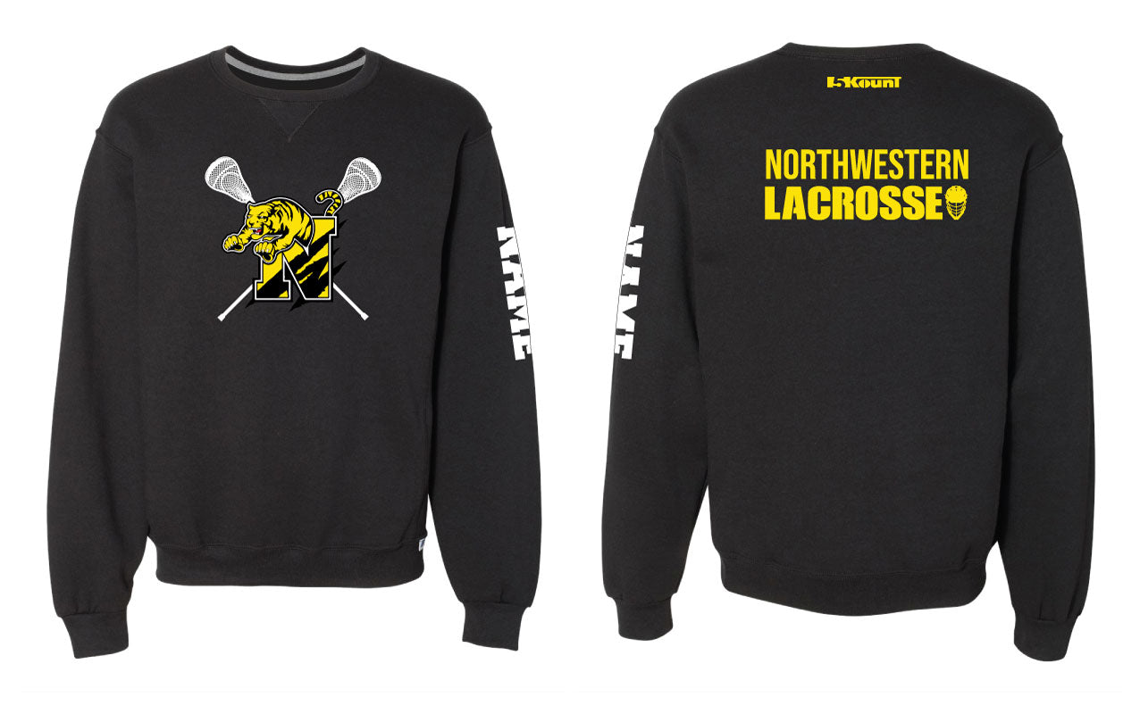 Northwestern Lacrosse Russell Athletic Cotton Crewneck - 5KounT2018