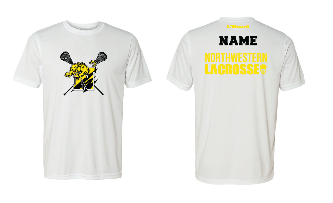 Northwestern Lacrosse Dryfit Performance Tee - Gray/White - 5KounT2018