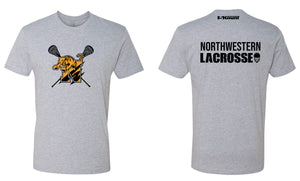 Northwestern Lacrosse Cotton Crew Tee Black/White/Gray - 5KounT2018