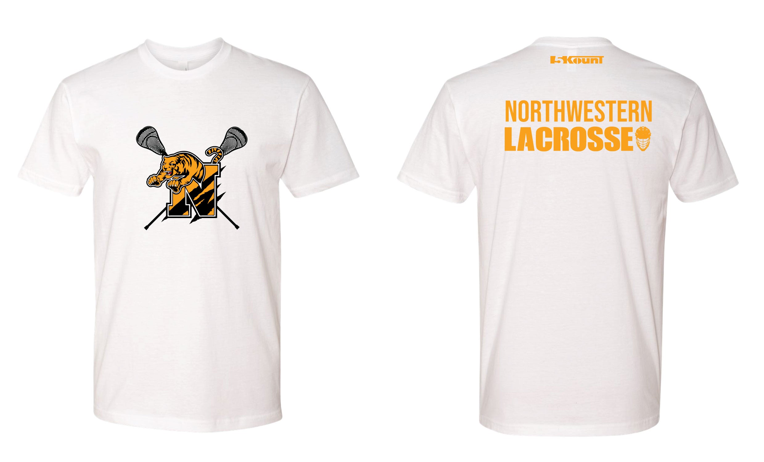 Northwestern Lacrosse Cotton Crew Tee Black/White/Gray - 5KounT2018