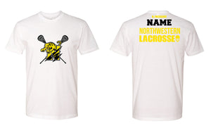 Northwestern Lacrosse Cotton Crew Tee Black/White/Gray - 5KounT2018