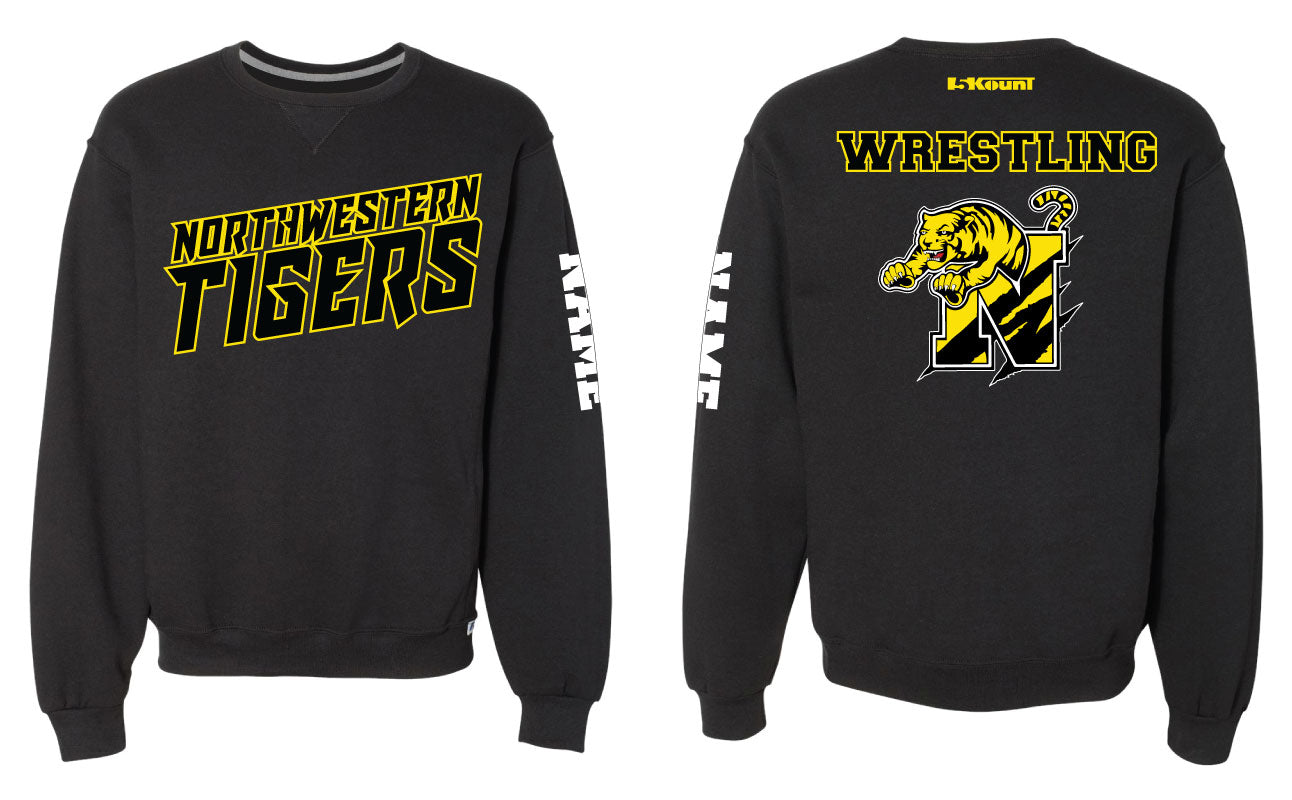 Northwestern Tigers Wrestling Russell Athletic Cotton Crewneck - 5KounT2018