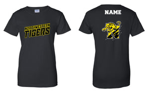 Northwestern Tigers Wrestling Cotton Women's Crew Tee - Black/White - 5KounT2018