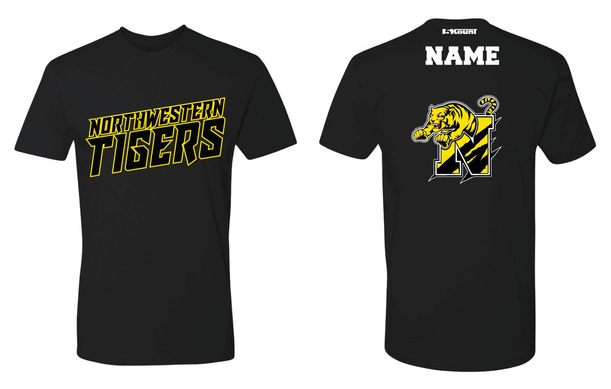 Northwestern Tigers Wrestling Cotton Crew Tee - Gray/Black - 5KounT2018