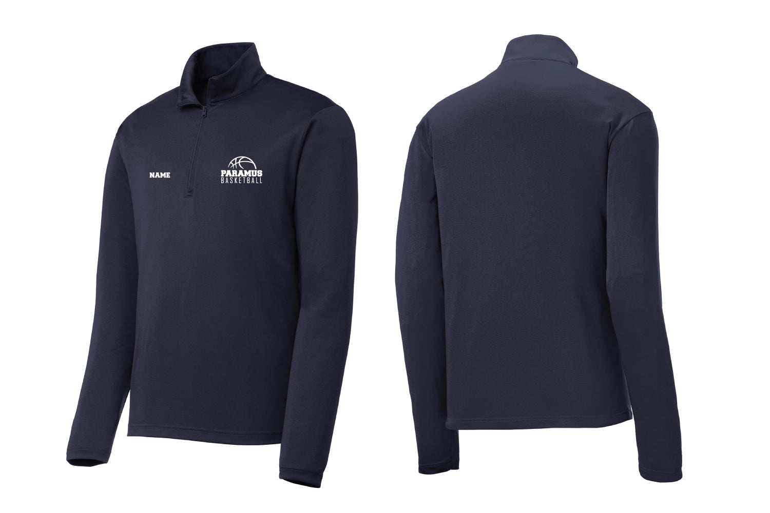 Paramus Basketball Men's Quarter Zip - Navy