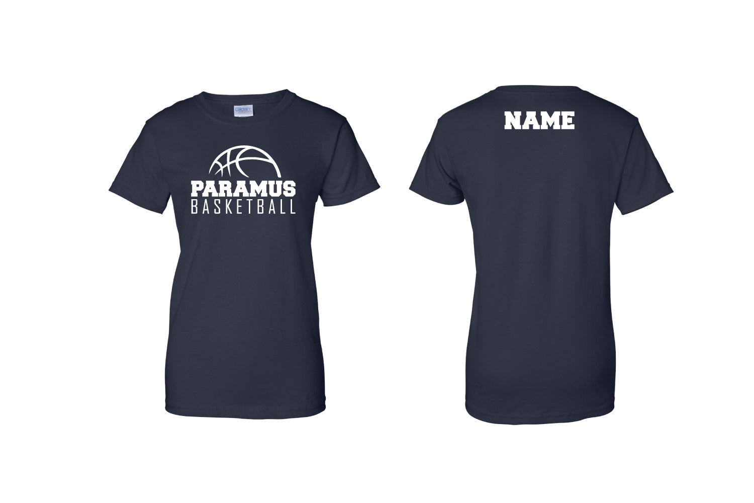 Paramus Basketball Cotton Women's Crew Tee - Navy
