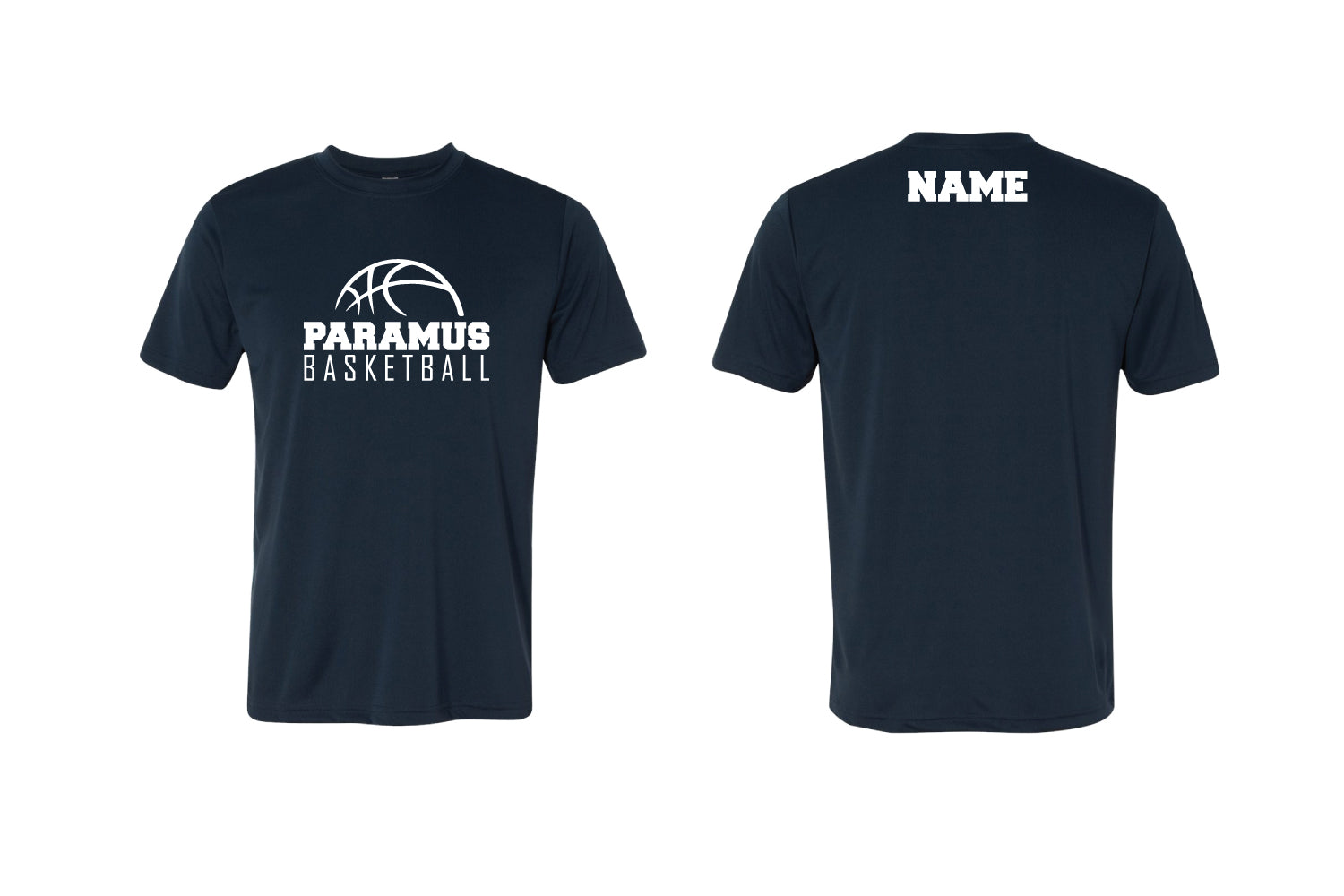 Paramus Basketball Dryfit Performance Tee - Navy