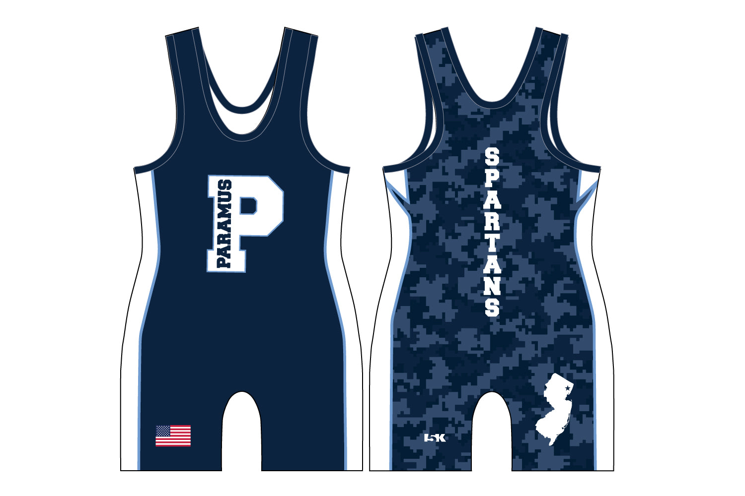 Paramus Jr Wrestling Sublimated Singlet