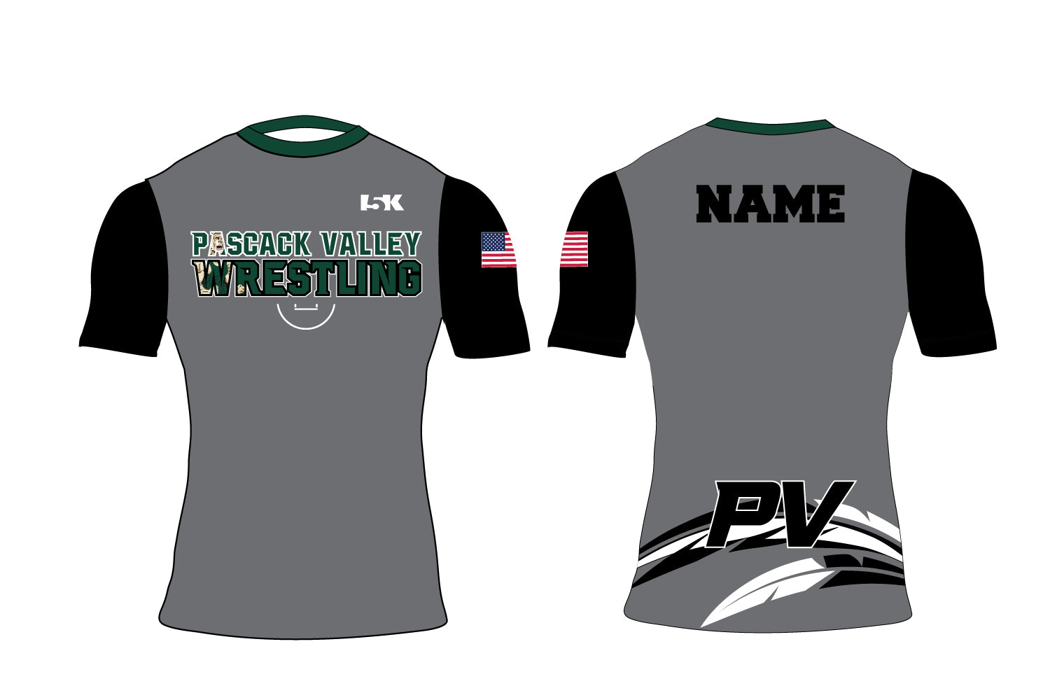 Pascack Valley Wrestling Sublimated Compression Shirt