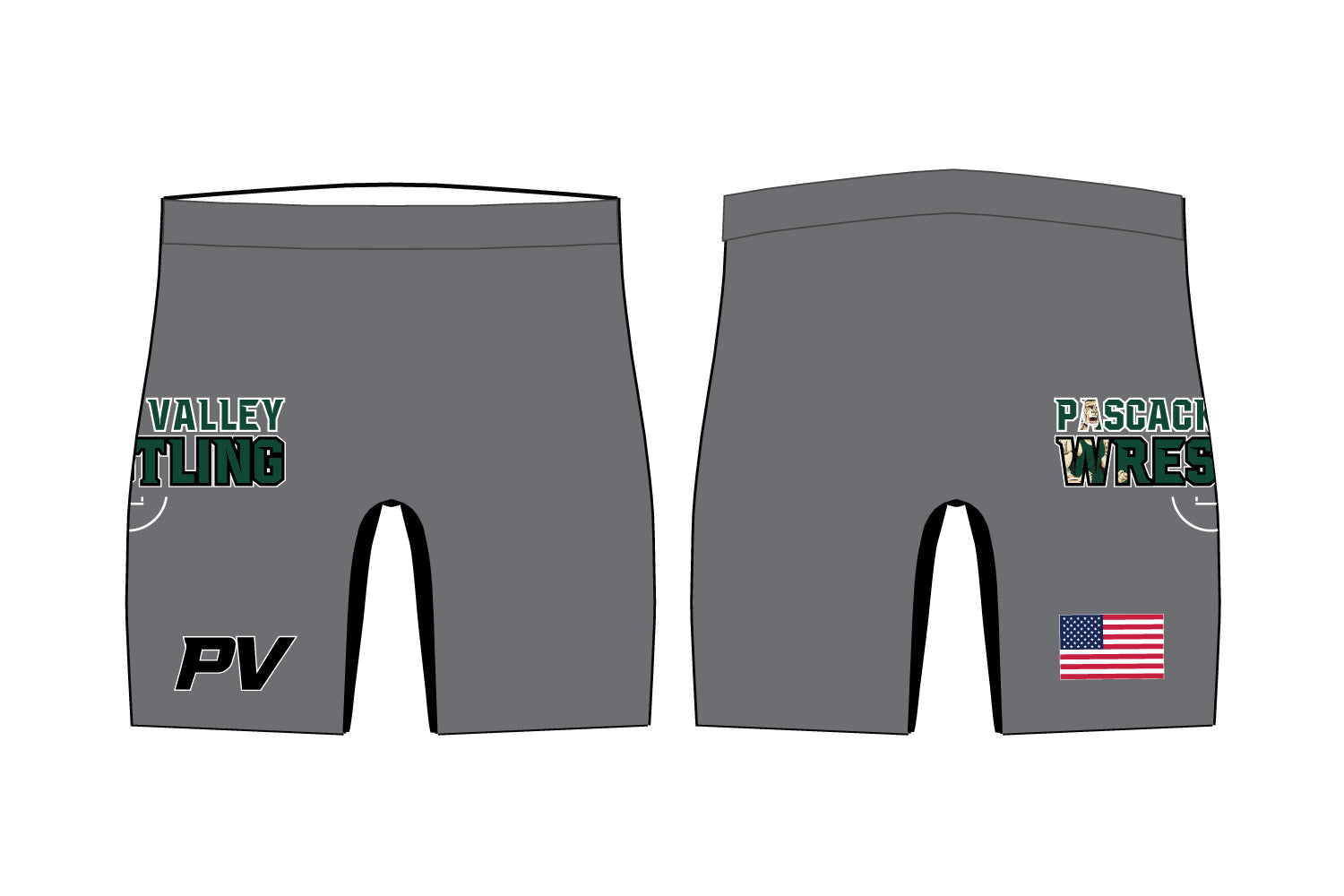 Pascack Valley Wrestling Sublimated Compression Shorts