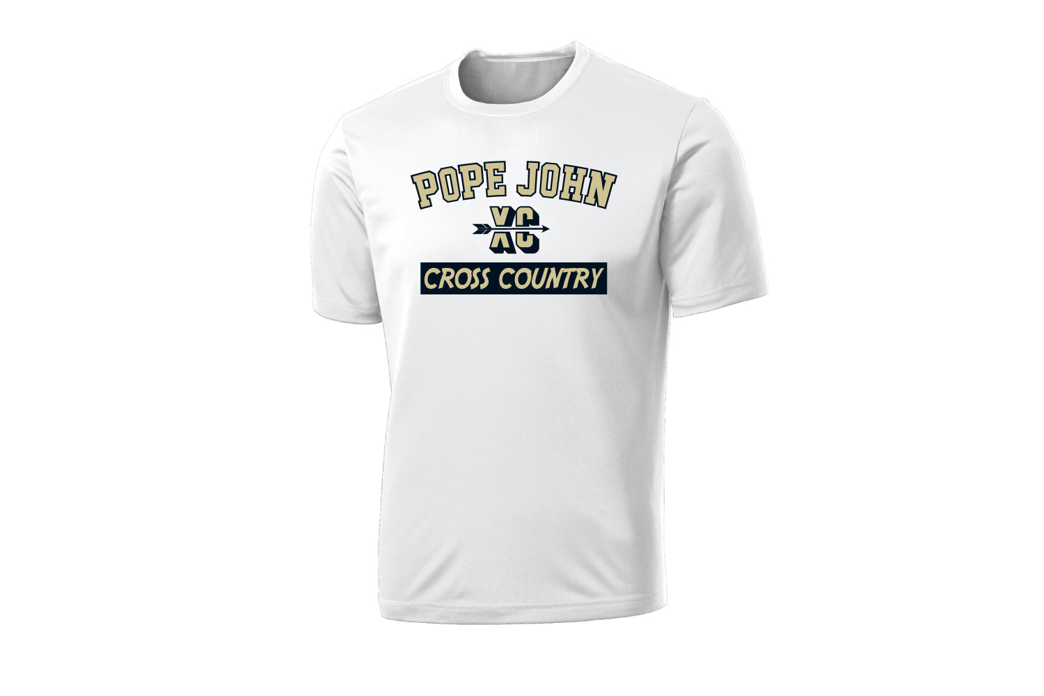 Pope John Cross Country Dryfit Performance Tee - White - 5KounT2018