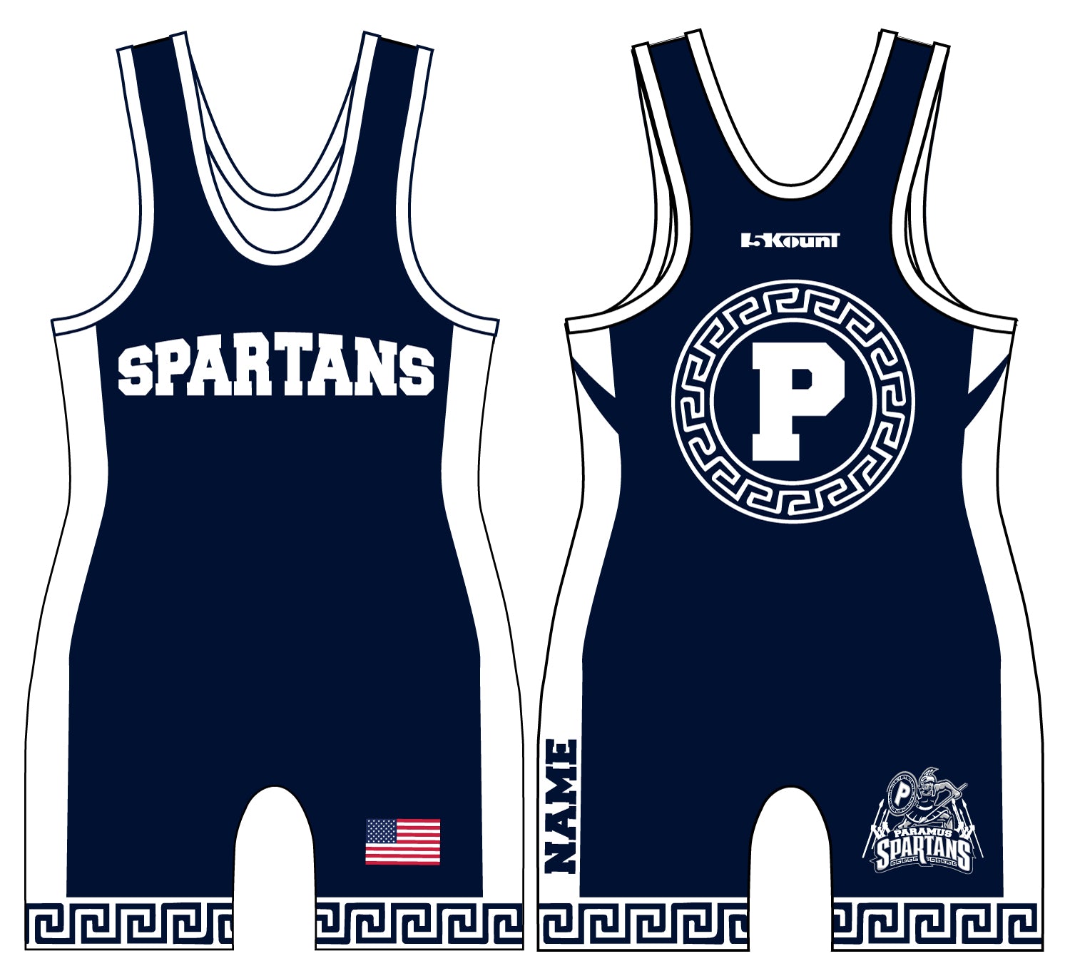 Paramus Wrestling Sublimated Singlet - 5KounT
