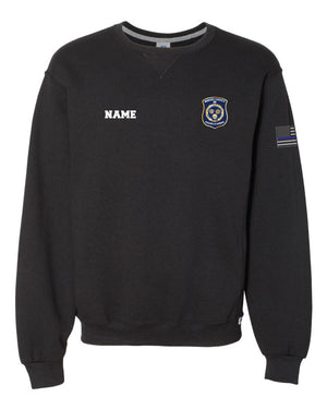 Bergen County Police Academy Russell Athletic Cotton Crewneck Sweatshirt- Black - 5KounT2018