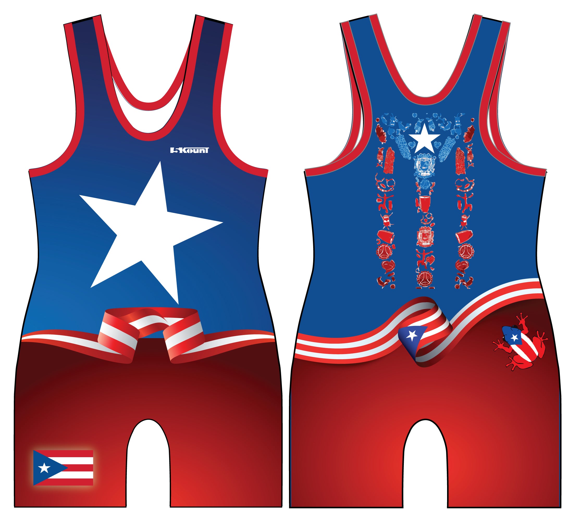 Puerto Rico Sublimated Singlet - 5KounT2018