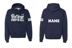 Randolph Bulldogs Russell Athletic Cotton Hoodie Desgin 3- Navy - 5KounT