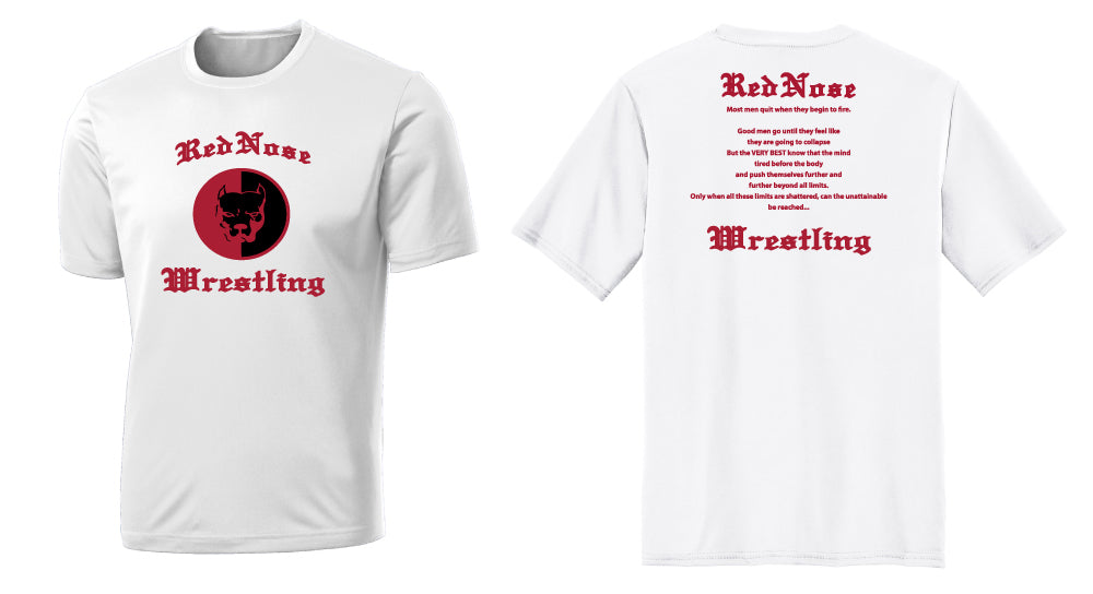 Rednose Wrestling Dryfit Performance Tee - White - 5KounT2018