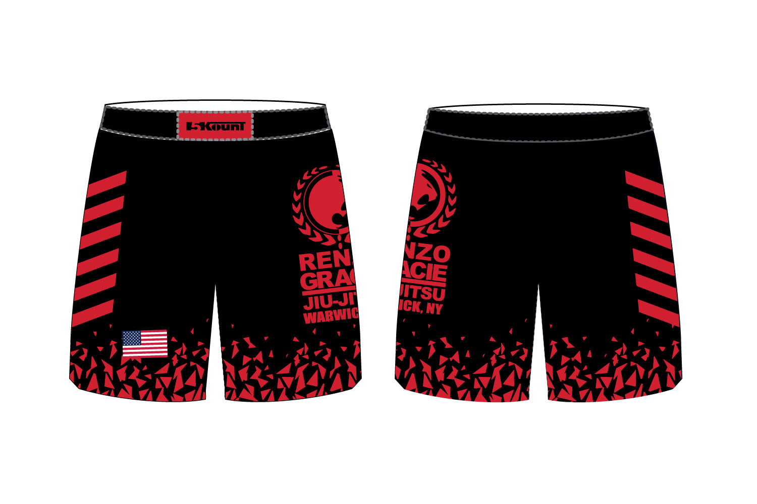 Renzo Gracie Jiu Jitsu Sublimated Fight Shorts
