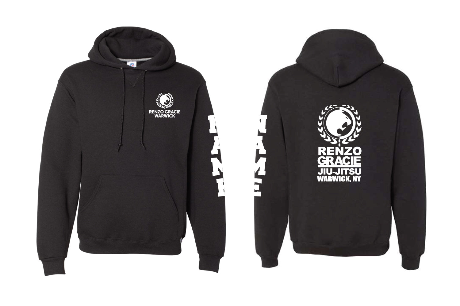 Renzo Gracie Jiu Jitsu Cotton Hoodie - Black
