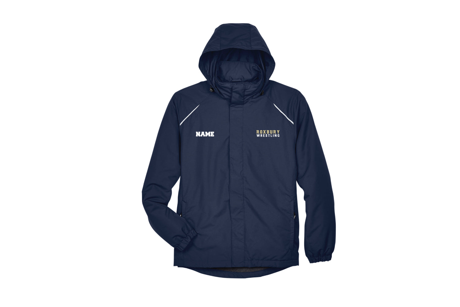 Roxbury Gaels Wrestling Men's Hooded Rain Jacket - Navy - 5KounT