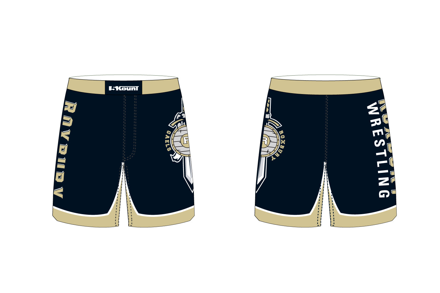 Roxbury Gaels Wrestling Sublimated Fight Shorts - 5KounT