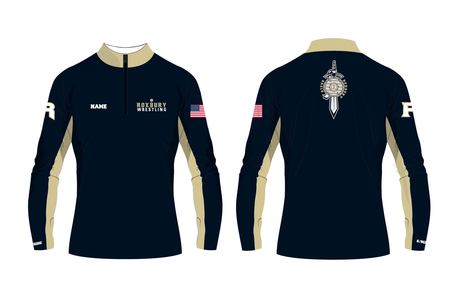 Roxbury Gaels Wrestling Sublimated Quarter Zip - 5KounT