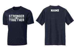 Randolph Football Bulldogs Stronger Together Dryfit Performance Tee - White - 5KounT