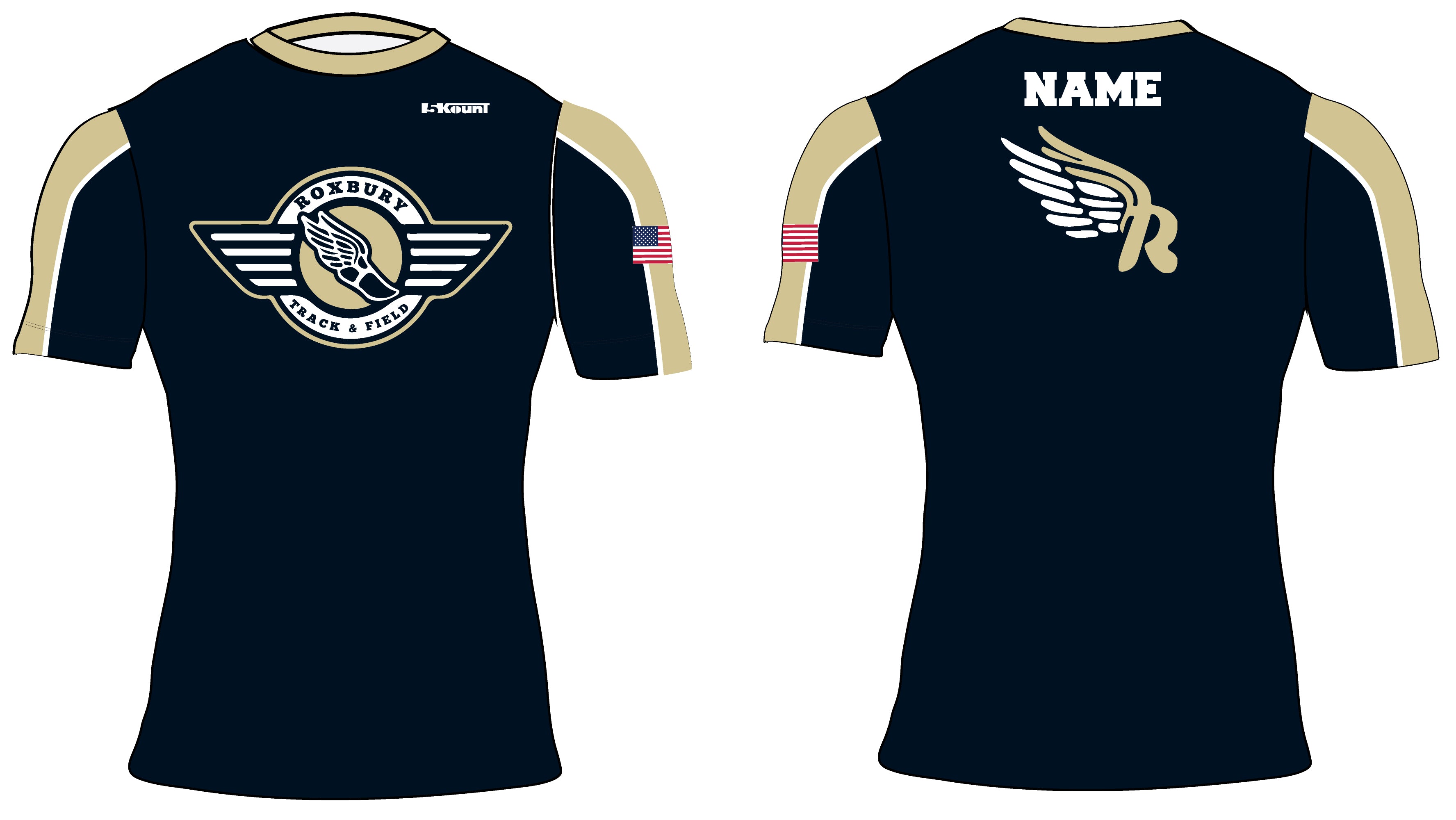 Roxbury Track & Field Sublimated Compression Shirt - 5KounT2018
