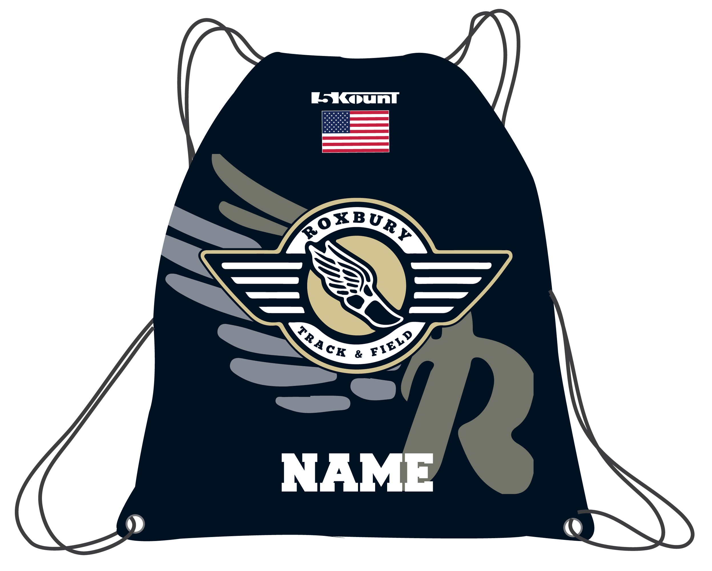 Roxbury Track & Field Sublimated Drawstring Bag - 5KounT2018