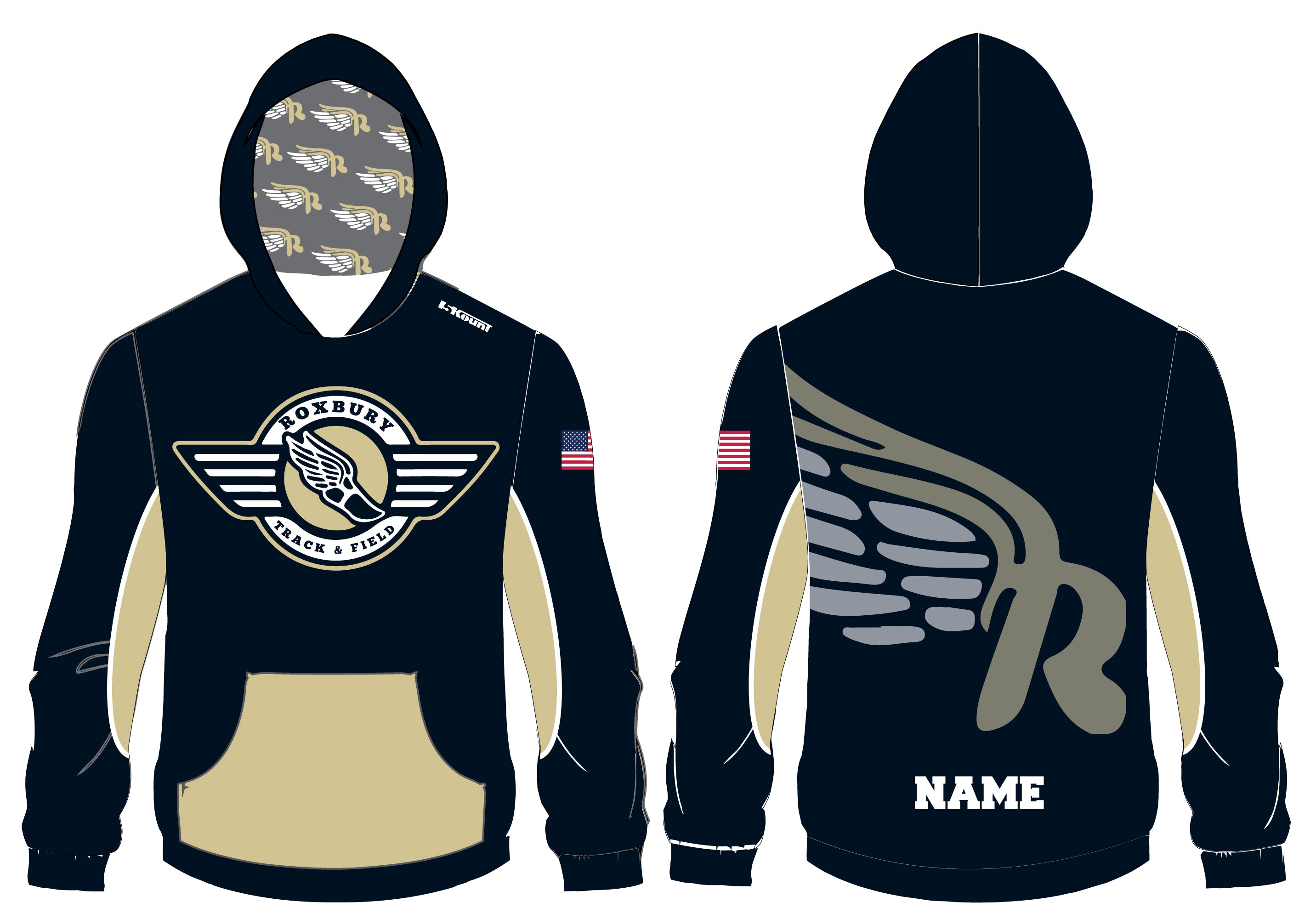 Roxbury Track & Field Sublimated Hoodie - 5KounT2018