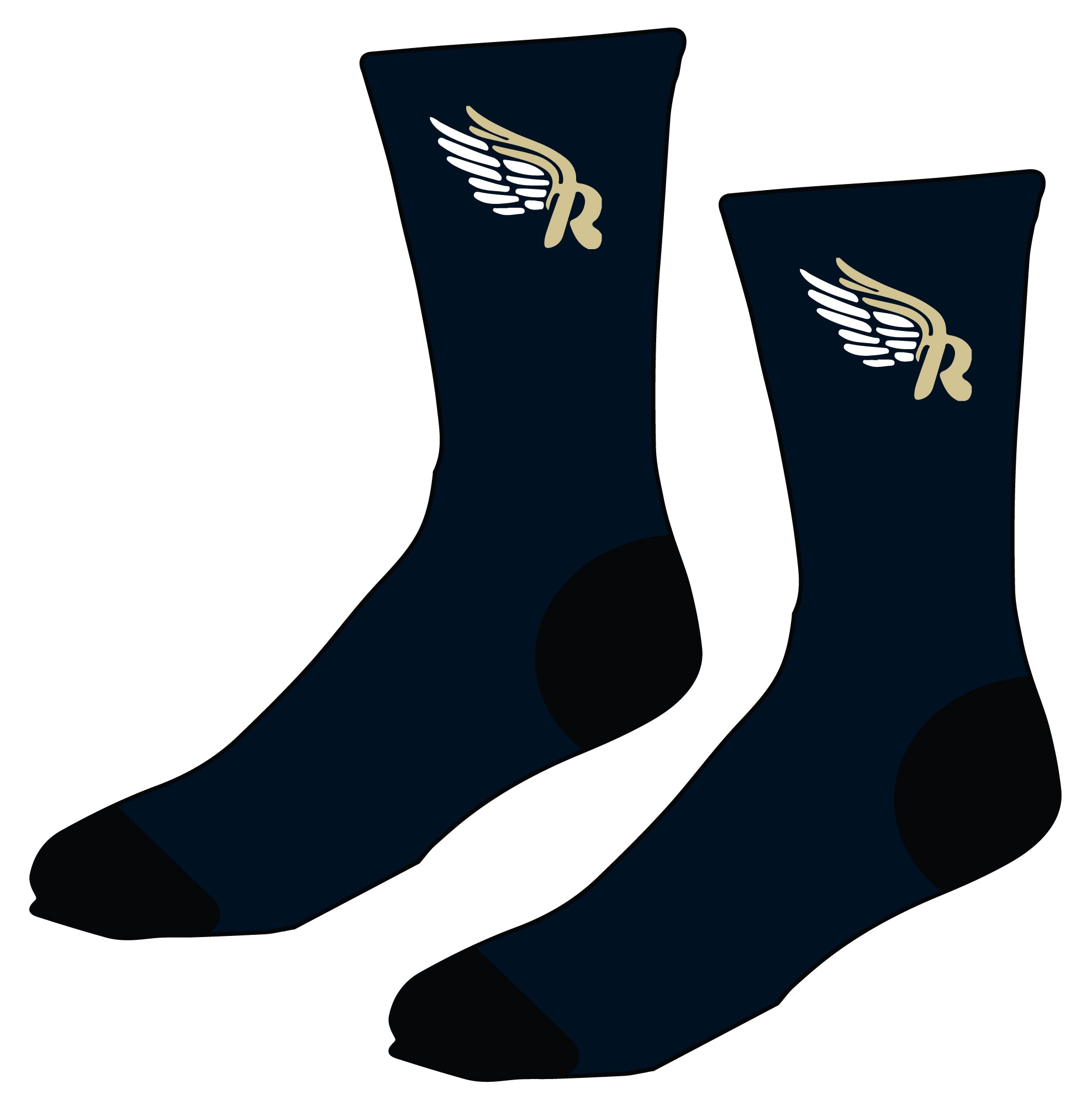 Roxbury Track & Field Sublimated Socks - 5KounT2018