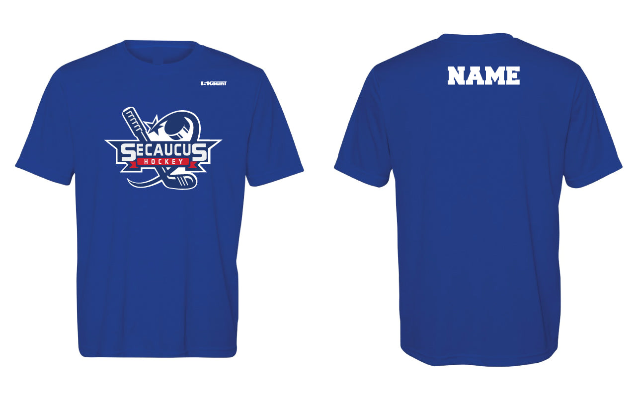 Secaucus Hockey Dryfit Performance Tee - White/Royal - 5KounT2018