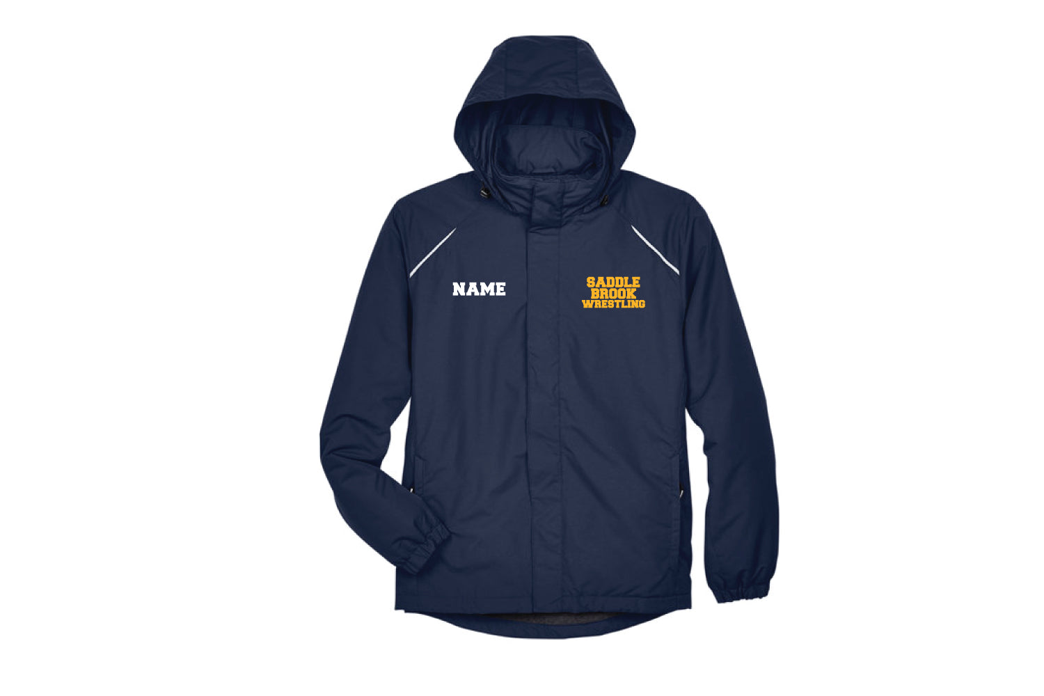 Saddle Brook Youth Wrestling Men's Hooded Rain Jacket - Navy