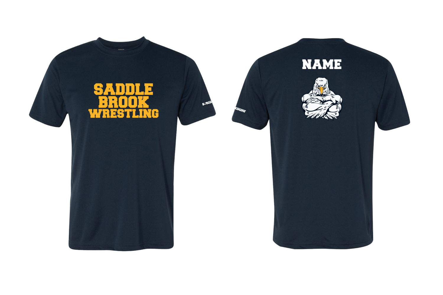 Saddle Brook Youth Wrestling Dryfit Performance Tee - Navy