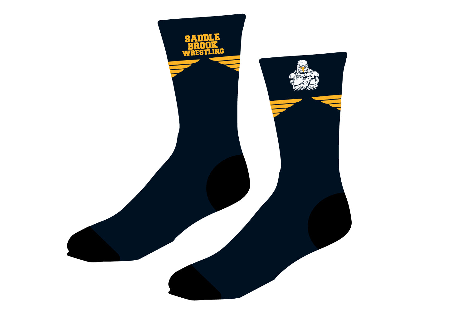 Saddle Brook Youth Wrestling Sublimated Socks